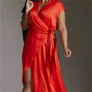 Anthropologie- Maeve Open-Back Wrap Midi Dress size 3xl